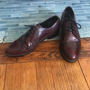 Maroon Wingtip Oxford Brogues